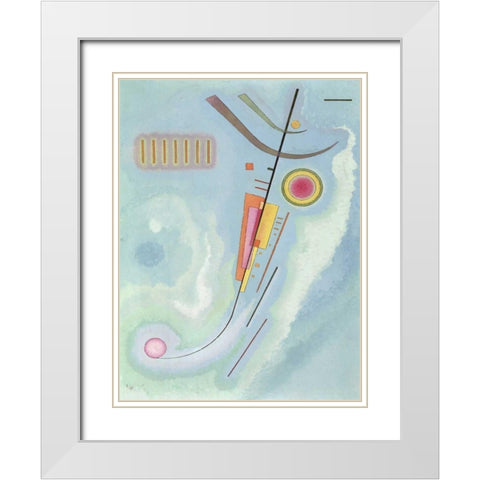Untitled White Modern Wood Framed Art Print with Double Matting by Kandinsky, Wassily