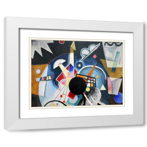 A Center (detail) White Modern Wood Framed Art Print with Double Matting by Wassily, Kandinsky