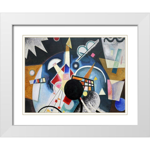 A Center (detail) White Modern Wood Framed Art Print with Double Matting by Wassily, Kandinsky