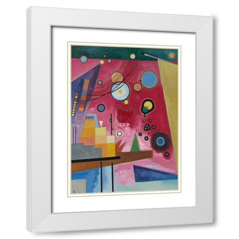 Schweres Rot (detail) White Modern Wood Framed Art Print with Double Matting by Kandinsky, Wassily