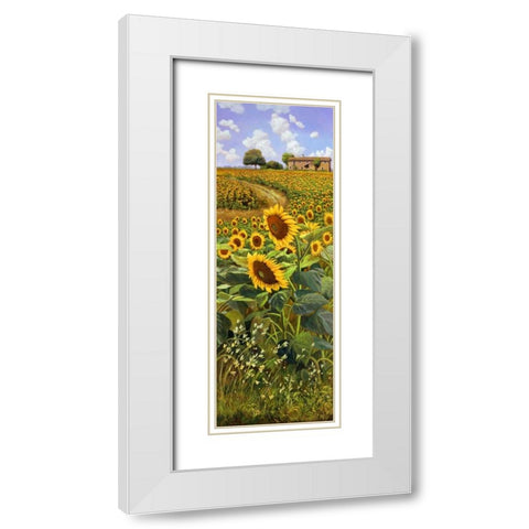 Collina toscana White Modern Wood Framed Art Print with Double Matting by Del Missier, Andrea