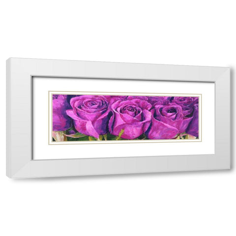 Boccioli in fiore White Modern Wood Framed Art Print with Double Matting by Masera, Angelo