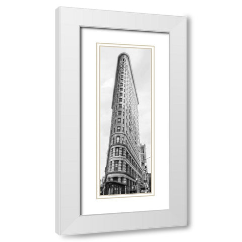 Flatiron Building, NYC White Modern Wood Framed Art Print with Double Matting by Anonymous