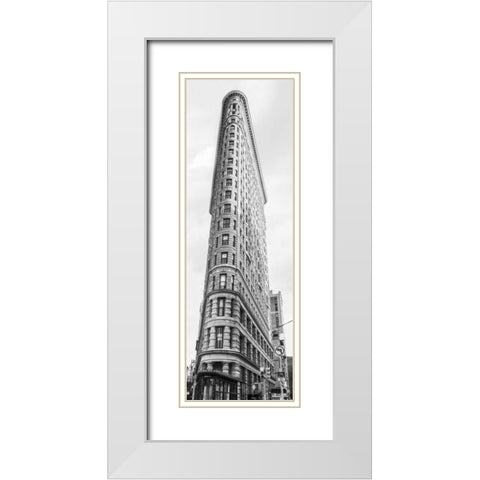Flatiron Building, NYC White Modern Wood Framed Art Print with Double Matting by Anonymous