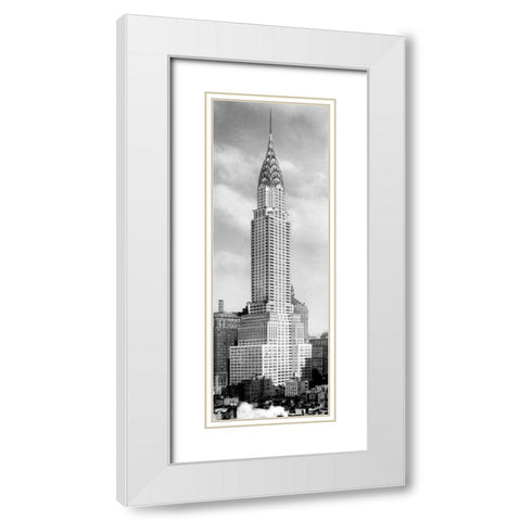 Chrysler Building, NYC White Modern Wood Framed Art Print with Double Matting by Anonymous