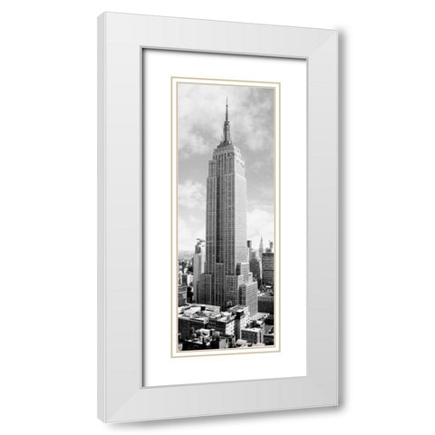 Empire State Building, NYC White Modern Wood Framed Art Print with Double Matting by Anonymous