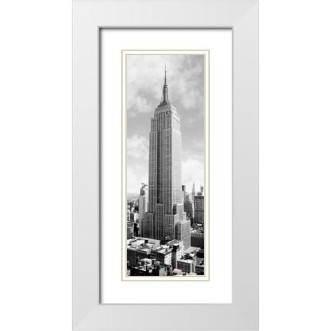 Empire State Building, NYC White Modern Wood Framed Art Print with Double Matting by Anonymous