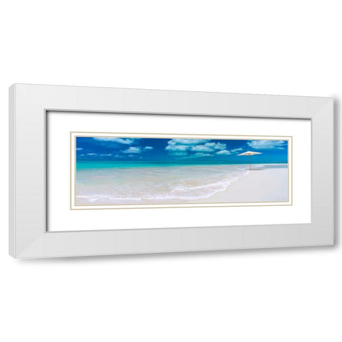 Tropical beach in Cayo Largo, Cuba White Modern Wood Framed Art Print with Double Matting by Anonymous