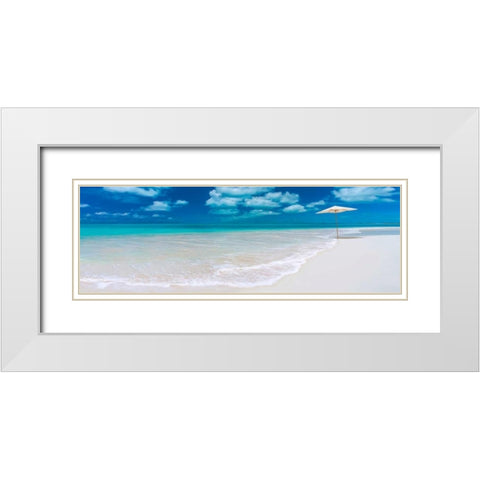 Tropical beach in Cayo Largo, Cuba White Modern Wood Framed Art Print with Double Matting by Anonymous