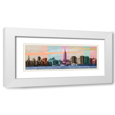 Sound of a City White Modern Wood Framed Art Print with Double Matting by Big City Photos