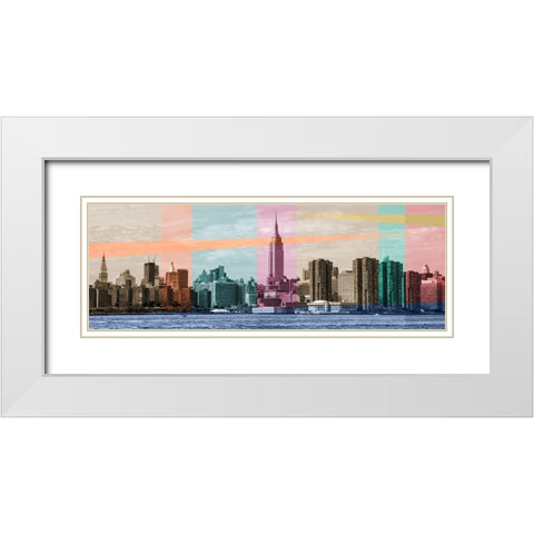 Sound of a City White Modern Wood Framed Art Print with Double Matting by Big City Photos