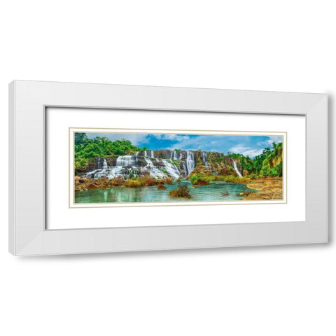 Pongour waterfall, Vietnam White Modern Wood Framed Art Print with Double Matting by Pangea Images