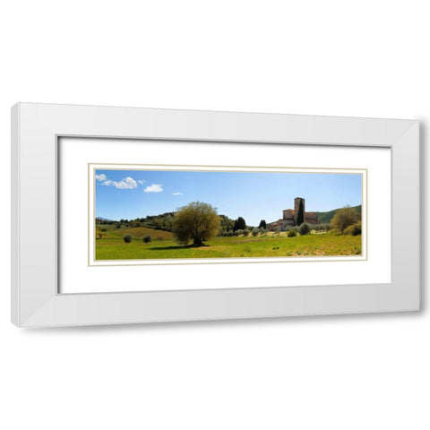 Abbazia di S. Antimo-Val d Orcia-Tuscany White Modern Wood Framed Art Print with Double Matting by Pangea Images