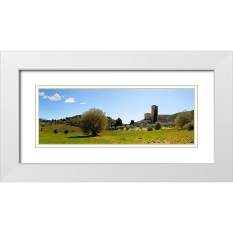 Abbazia di S. Antimo-Val d Orcia-Tuscany White Modern Wood Framed Art Print with Double Matting by Pangea Images