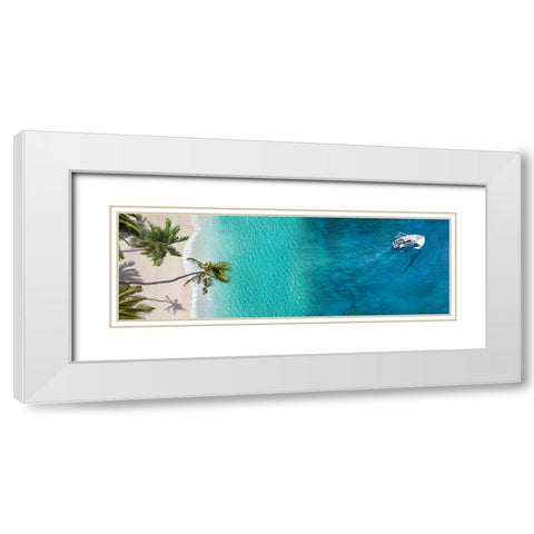 Sailing Away White Modern Wood Framed Art Print with Double Matting by Pangea Images