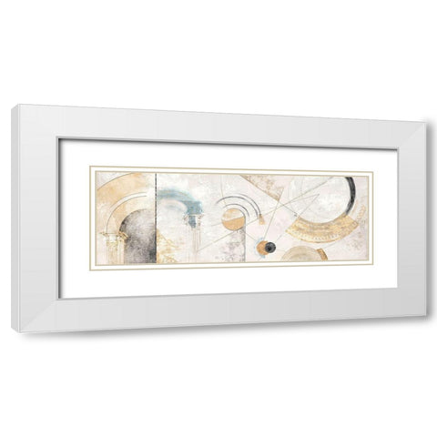 Geometrie complesse White Modern Wood Framed Art Print with Double Matting by Armenti, Arturo