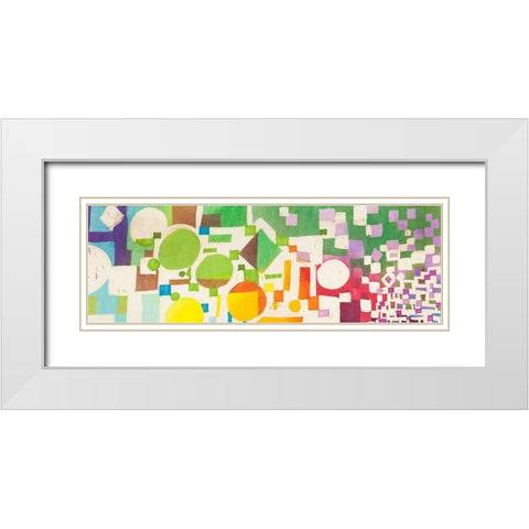 Multicolor Pattern VI White Modern Wood Framed Art Print with Double Matting by Bacci, Leonardo