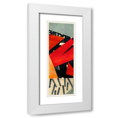 BeBop Panel I White Modern Wood Framed Art Print with Double Matting by Bacci, Leonardo
