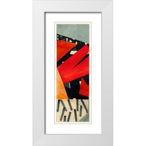 BeBop Panel I White Modern Wood Framed Art Print with Double Matting by Bacci, Leonardo