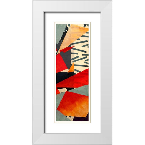 BeBop Panel II White Modern Wood Framed Art Print with Double Matting by Bacci, Leonardo