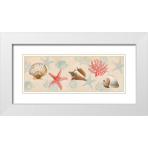 Gifts from the Ocean White Modern Wood Framed Art Print with Double Matting by Broome, Ted