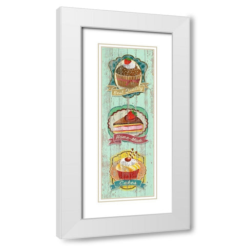 Best Quality Cakes White Modern Wood Framed Art Print with Double Matting by Skip Teller