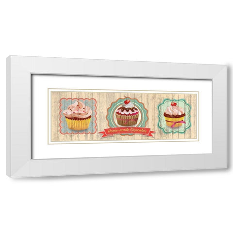 Fresh Cakes White Modern Wood Framed Art Print with Double Matting by Skip Teller