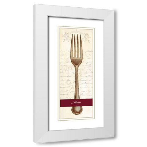 Menu White Modern Wood Framed Art Print with Double Matting by Dellal, Remy