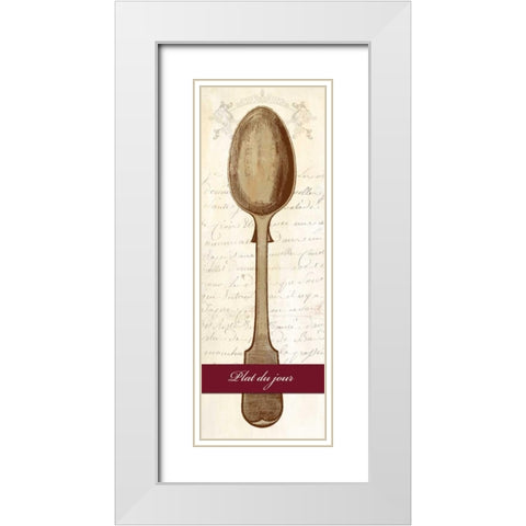 Plat du Jour White Modern Wood Framed Art Print with Double Matting by Dellal, Remy