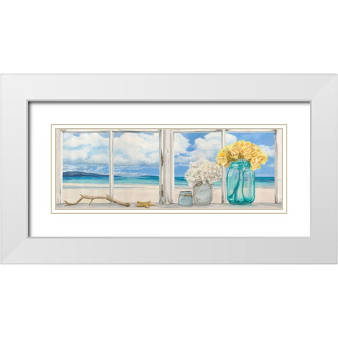 Atlantique (detail) White Modern Wood Framed Art Print with Double Matting by Dellal, Remy