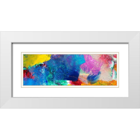 Painted Thought I  White Modern Wood Framed Art Print with Double Matting by Dansop