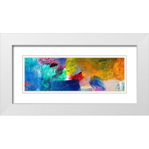 Painted Thought II  White Modern Wood Framed Art Print with Double Matting by Dansop