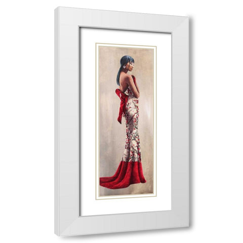 Princesse d Asie White Modern Wood Framed Art Print with Double Matting by Duval, Sonya