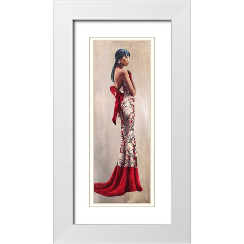 Princesse d Asie White Modern Wood Framed Art Print with Double Matting by Duval, Sonya