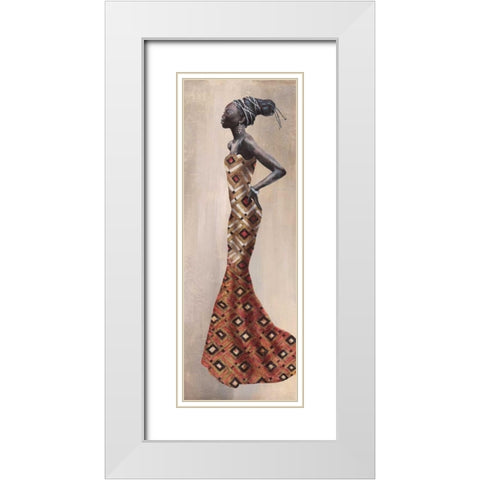 Princesse d Afrique White Modern Wood Framed Art Print with Double Matting by Duval, Sonya