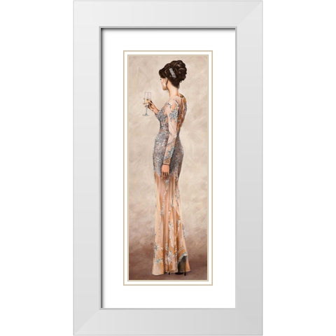 Grand Soiree II White Modern Wood Framed Art Print with Double Matting by Duval, Sonya