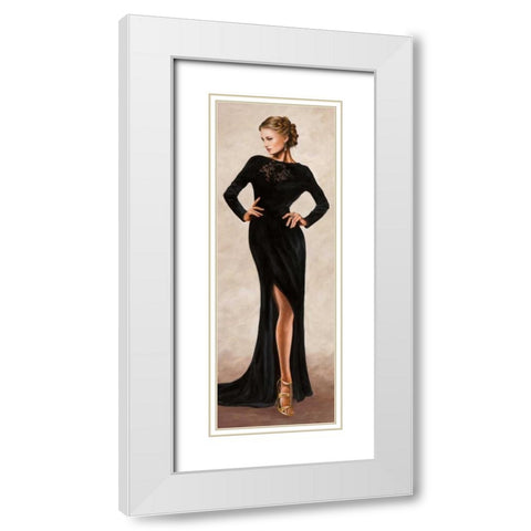 Grand Soiree IV White Modern Wood Framed Art Print with Double Matting by Duval, Sonya