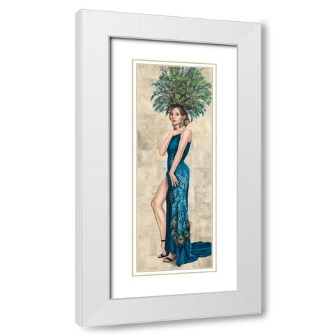 Deco Princess I White Modern Wood Framed Art Print with Double Matting by Duval, Sonya