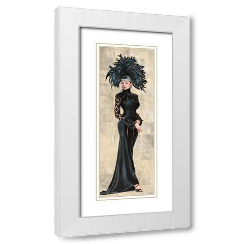 Deco Princess II White Modern Wood Framed Art Print with Double Matting by Duval, Sonya