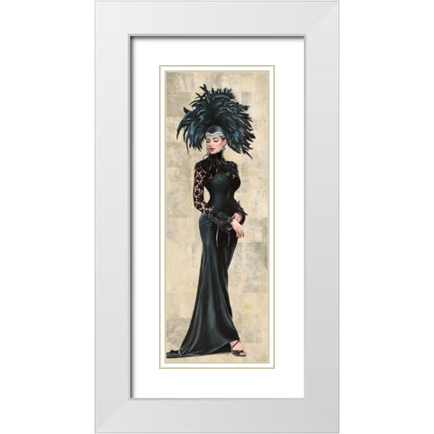 Deco Princess II White Modern Wood Framed Art Print with Double Matting by Duval, Sonya