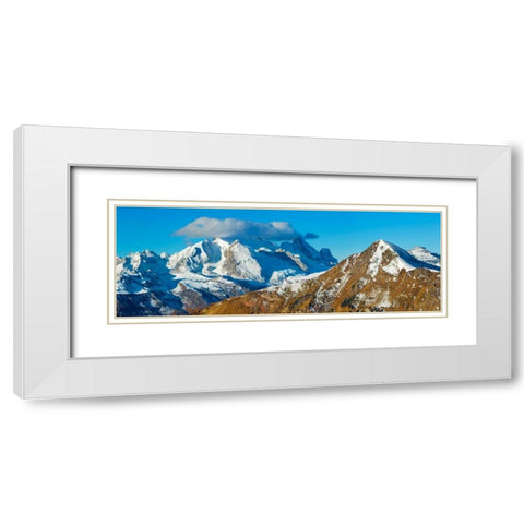 Marmolada, Italy White Modern Wood Framed Art Print with Double Matting by Krahmer, Frank