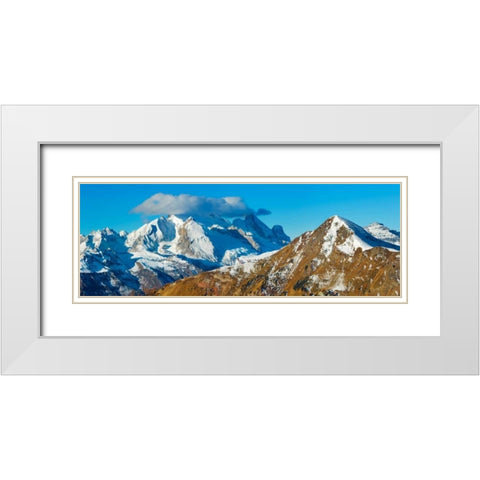 Marmolada, Italy White Modern Wood Framed Art Print with Double Matting by Krahmer, Frank