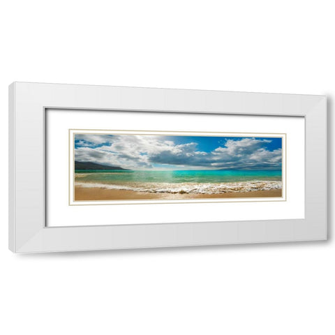 Baie Beau Vallon, Mahe, Seychelles White Modern Wood Framed Art Print with Double Matting by Krahmer, Frank