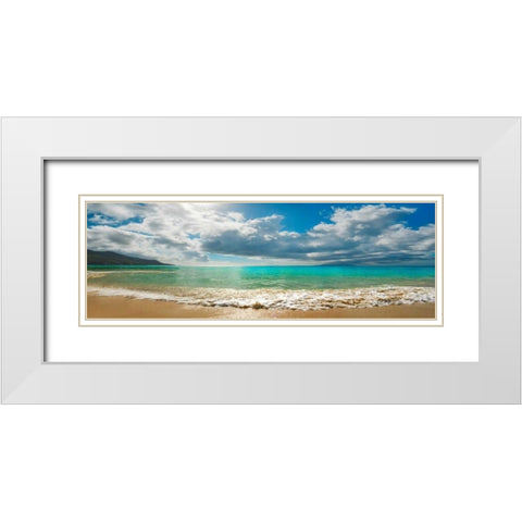 Baie Beau Vallon, Mahe, Seychelles White Modern Wood Framed Art Print with Double Matting by Krahmer, Frank
