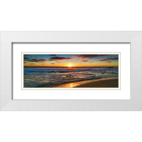 Sunset, Leeuwin National Park, Australia White Modern Wood Framed Art Print with Double Matting by Krahmer, Frank
