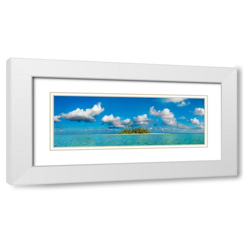 South Male Atoll, Maldives White Modern Wood Framed Art Print with Double Matting by Krahmer, Frank