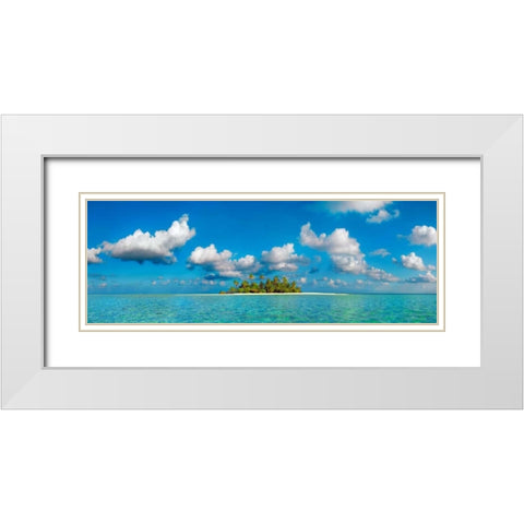 South Male Atoll, Maldives White Modern Wood Framed Art Print with Double Matting by Krahmer, Frank