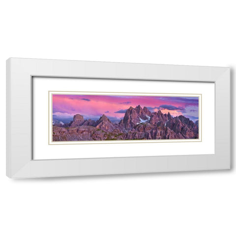 Cadini di Misurina- Dolomites White Modern Wood Framed Art Print with Double Matting by Krahmer, Frank