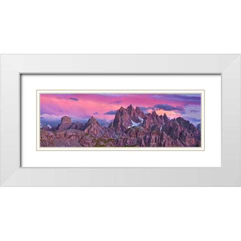 Cadini di Misurina- Dolomites White Modern Wood Framed Art Print with Double Matting by Krahmer, Frank