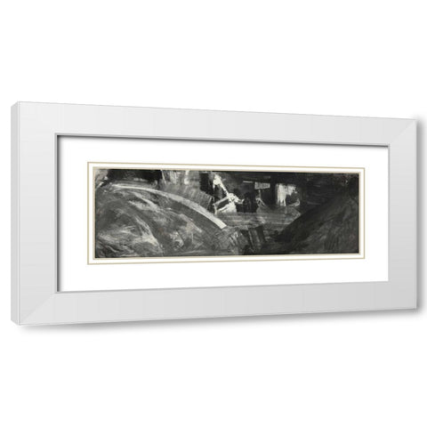 Sfumature di grigio II White Modern Wood Framed Art Print with Double Matting by Corrado, Italo